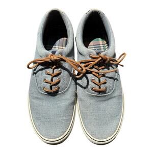 Sperry Sneakers Men’s Size 12 Gray Canvas Lace Up Casual Shoes STS22046 Plaid